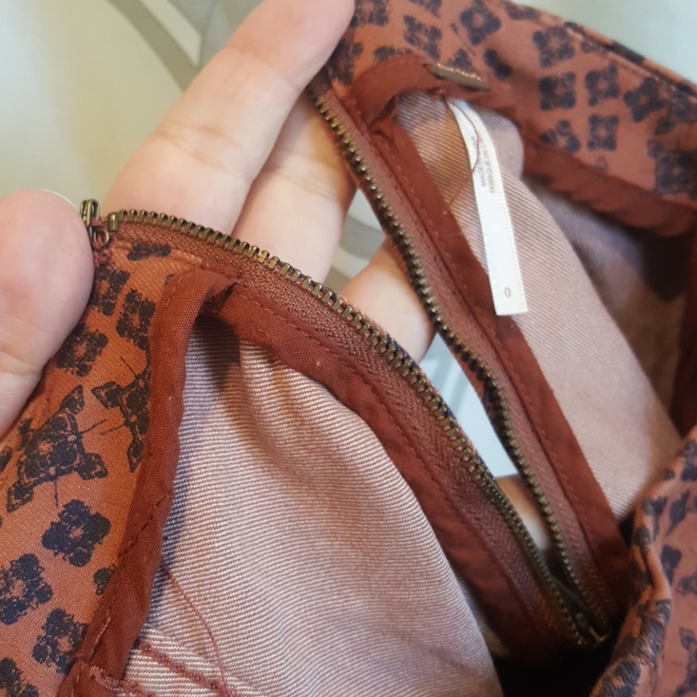 FINAL PRICE FP Burnt Orange Black Mini Skirt 0 - Picture 6 of 6